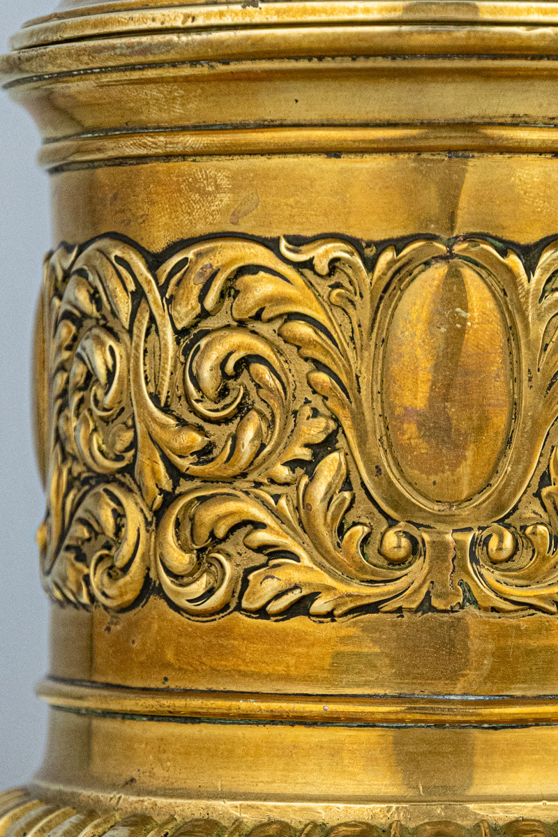 Antique Brass Tobacco Canister