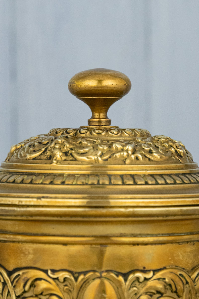 Antique Brass Tobacco Canister