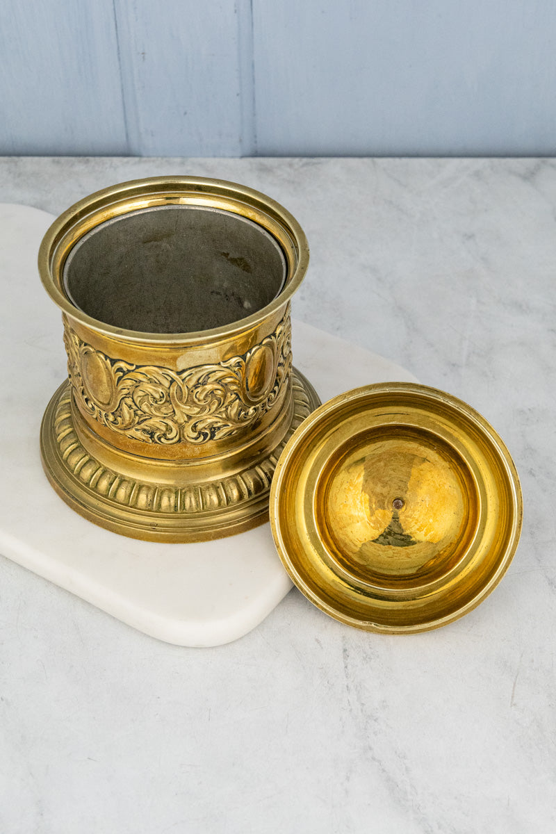 Antique Brass Tobacco Canister