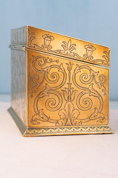 Antique British Museum Brass & Copper Parthenon Frieze Letter Box