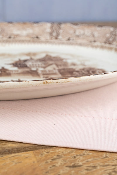 Antique Brown Transfersware Platter