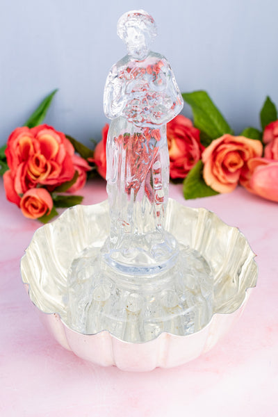 Antique Cambridge Glass Floral Figural