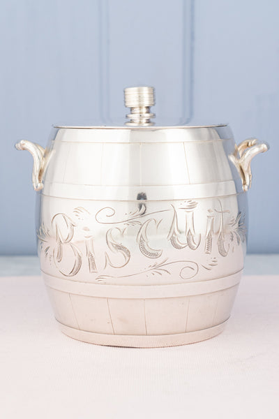 Antique Canadian Silverplate Biscuit Barrel