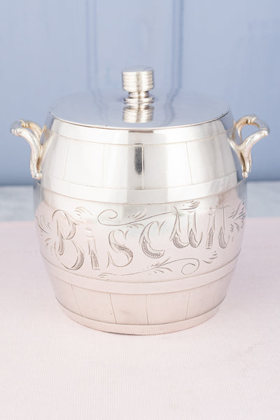 Antique Canadian Silverplate Biscuit Barrel