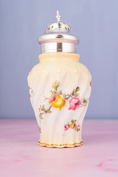 Antique China & Silverplate Sugar Shaker