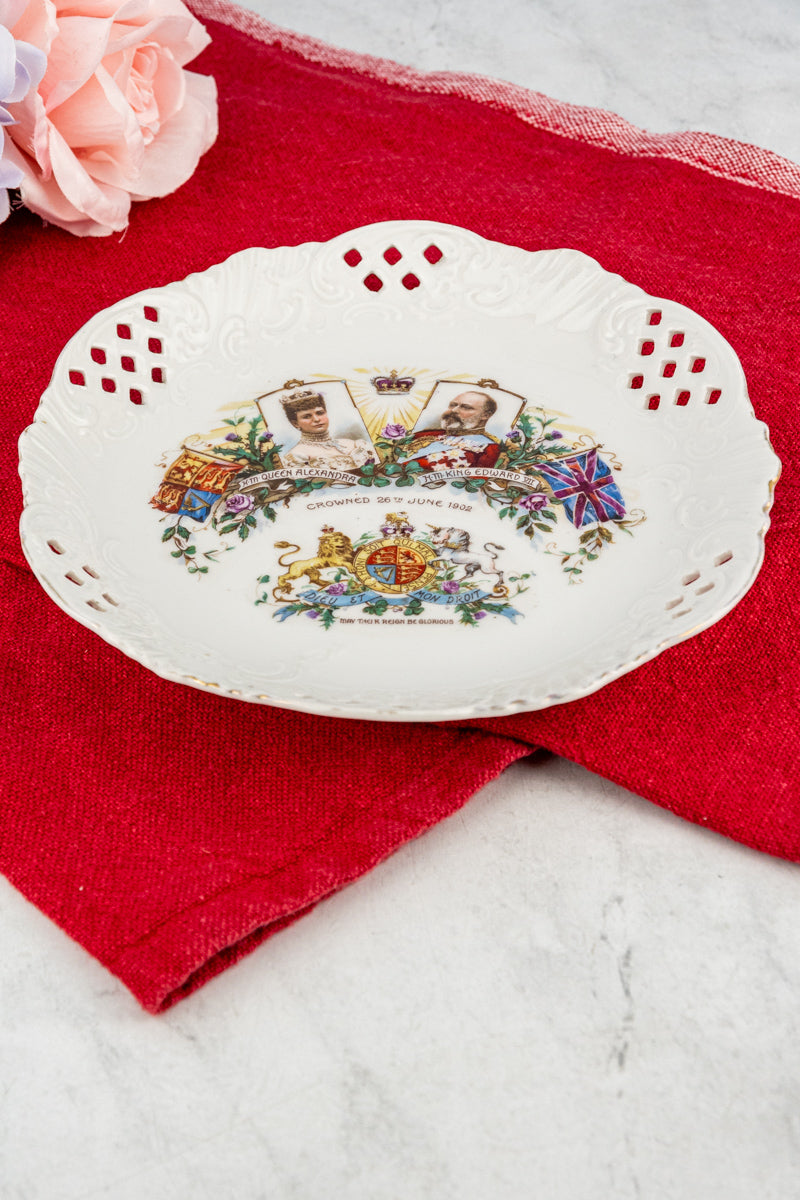 Antique Coronation 1902 Commemorative Plate