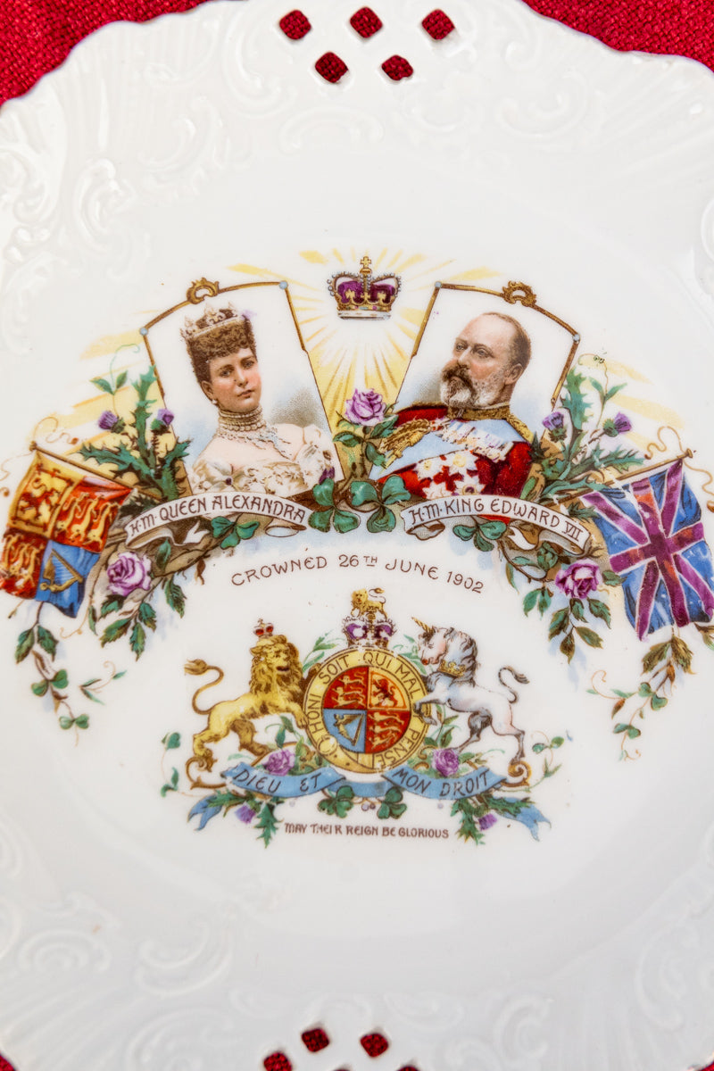 Antique Coronation 1902 Commemorative Plate