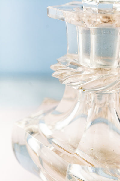 Antique Carved Crystal Perfume Decanter