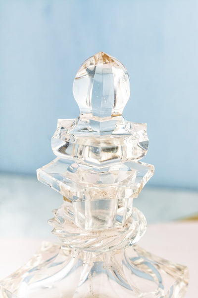 Antique Carved Crystal Perfume Decanter