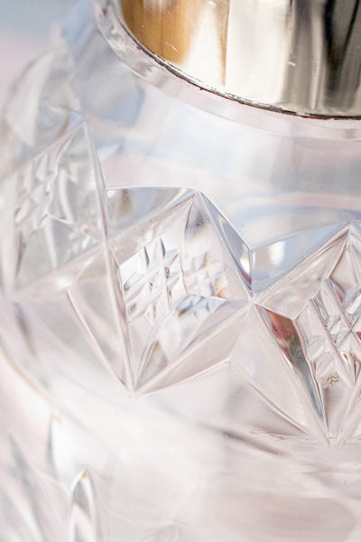 Antique Cut Crystal and Sterling Cocktail Shaker