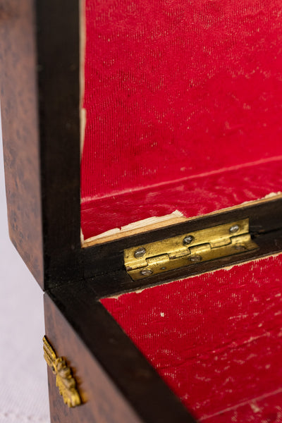 Antique Egyptian Revival Wood & Brass Box