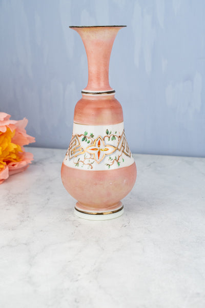 Antique Enameled Glass Vase