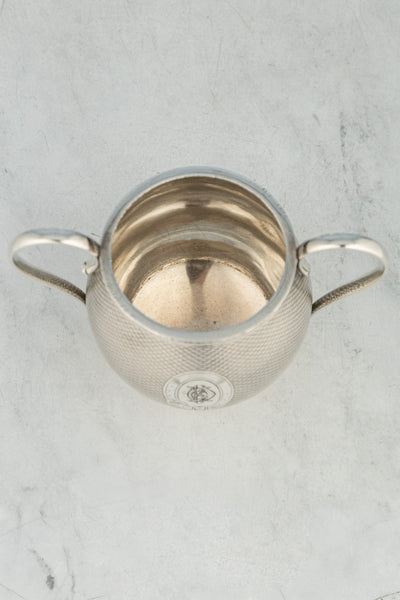Antique Engine-Turned Silverplate Tea Set