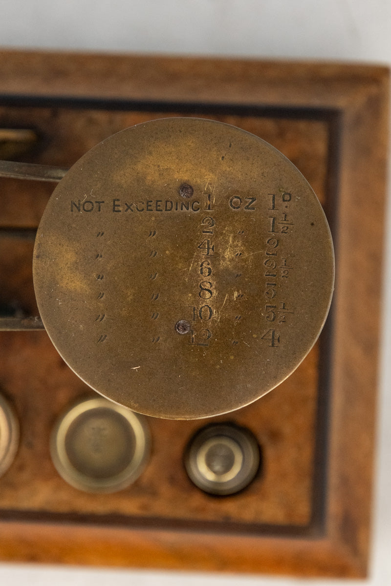 Antique English Brass Postage Scale, image 11 of 15