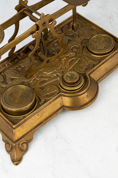 Antique English Brass Postage Scale