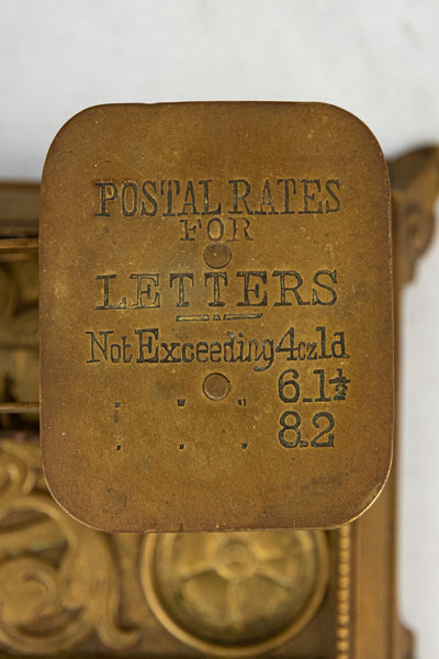 Antique English Brass Postage Scale