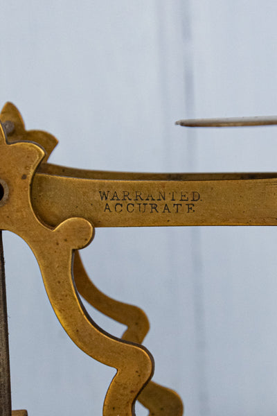 Antique English Brass Postage Scale