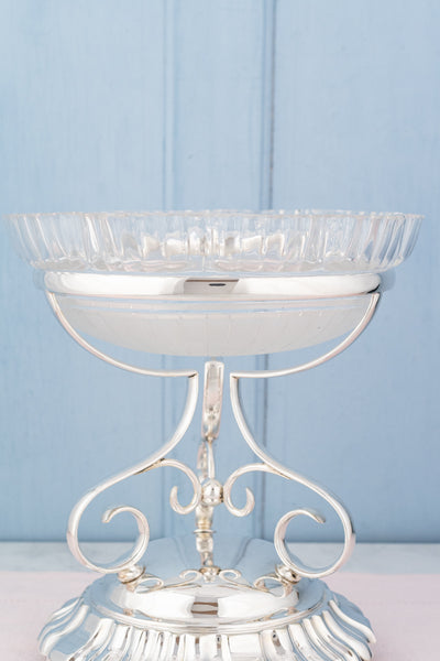 Antique Centerpiece Bowl in Silverplate Frame