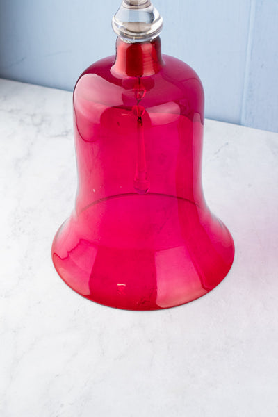 Antique English Cranberry Glass Wedding Bell - Prices Vary