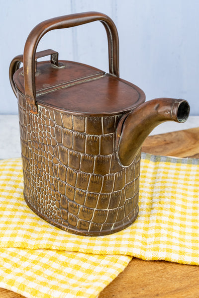 Antique English Crocodile Brass Watering Can