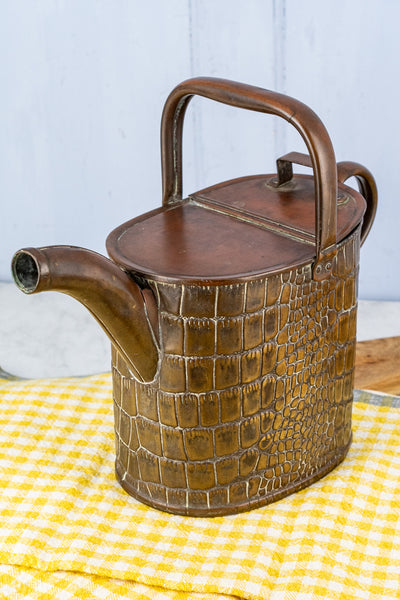 Antique English Crocodile Brass Watering Can