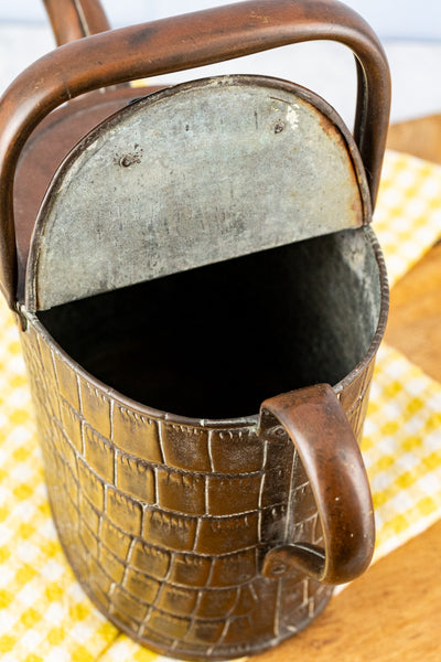 Antique English Crocodile Brass Watering Can