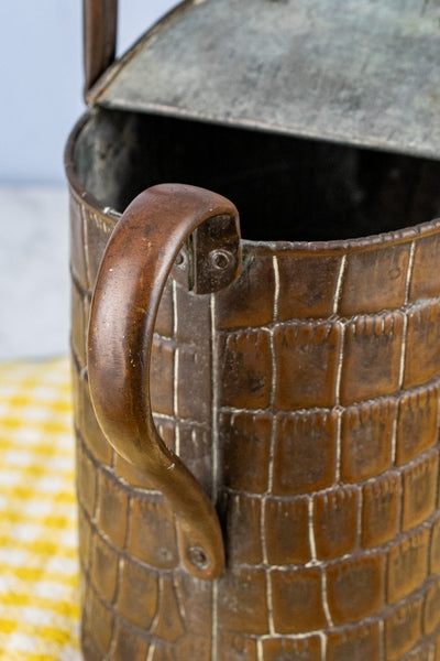 Antique English Crocodile Brass Watering Can