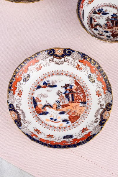 Antique English Imari Cup & Saucer