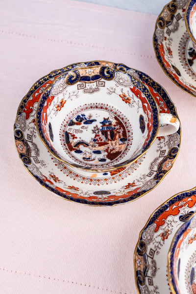 Antique English Imari Cup & Saucer