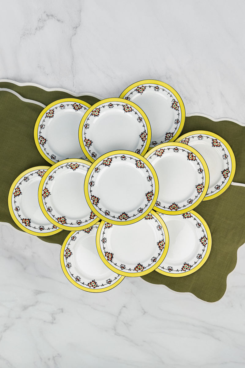 Antique English Dessert Plates - Set of 10