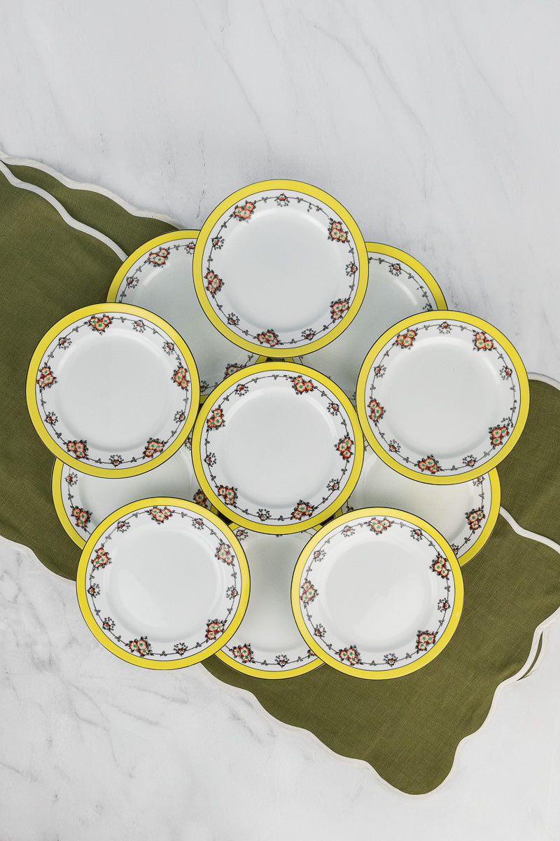 Antique English Dessert Plates - Set of 10