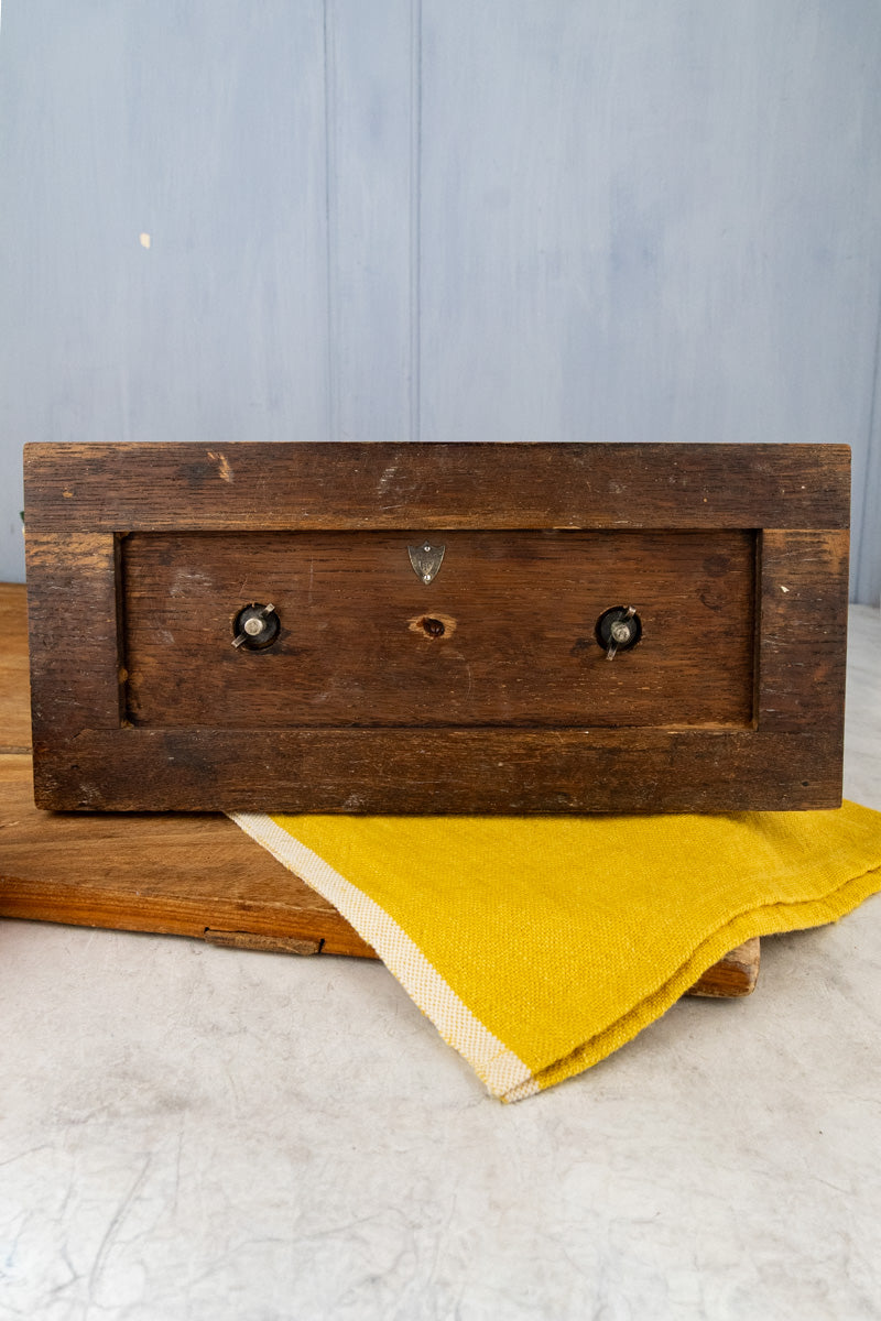 Antique English Oak & Brass Citrus Press