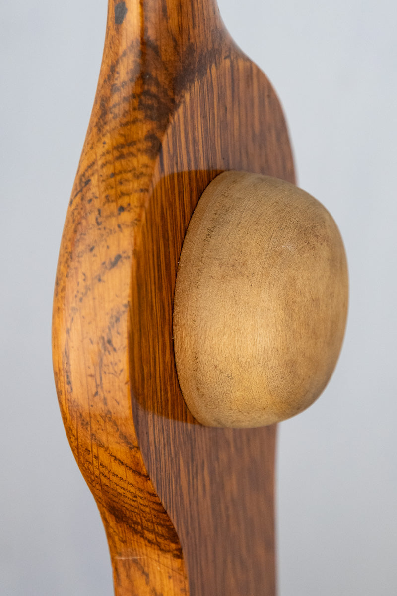 Antique English Oak & Brass Citrus Press