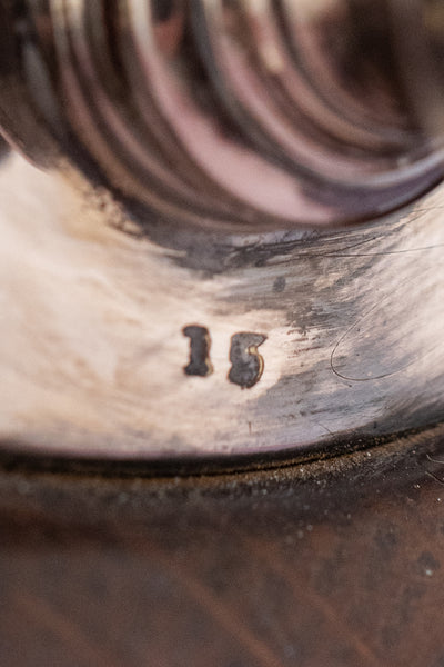 Antique English Oak and Silverplate Spirits Dispenser & Stand