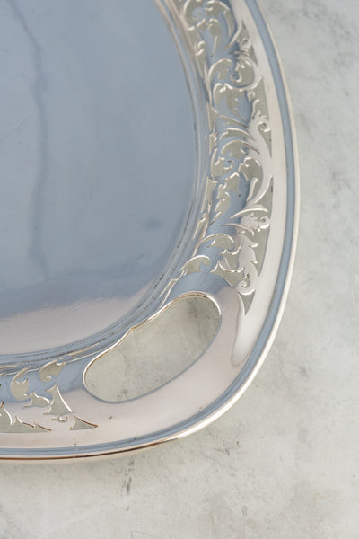 Antique English Pierced Silverplate Tray