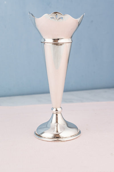 Antique English Pierced Silverplate Vase