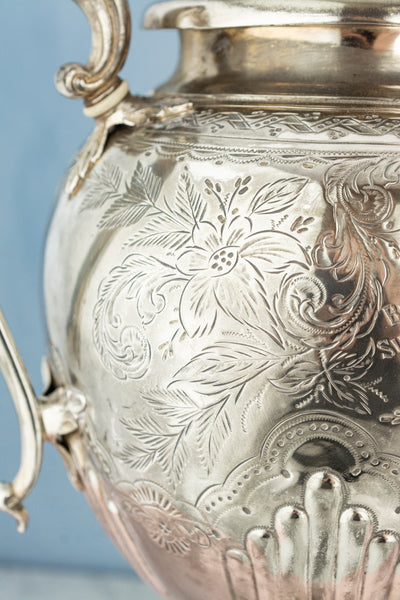 Vintage English Silverplate Football Trophy Urn