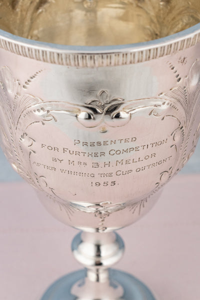 Vintage English Silverplate Agriculture Show Trophy