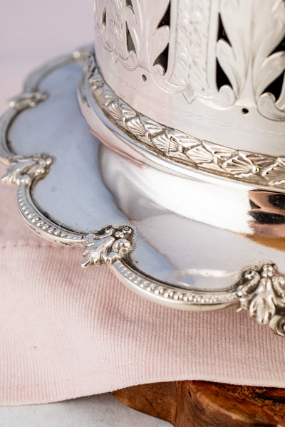 Antique English Silverplate Bottle Stand