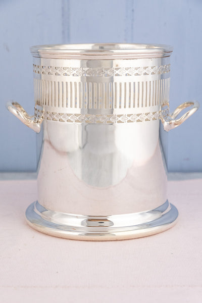 Antique English Silverplate Reticulated Bottle Stand