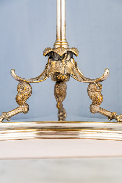 Antique English Silverplate Candelabra Pair