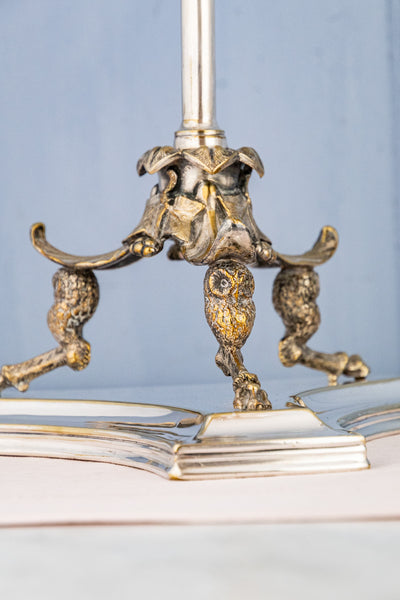 Antique English Silverplate Candelabra Pair