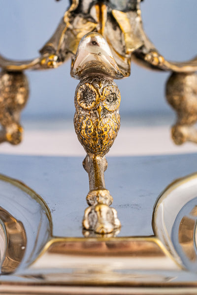 Antique English Silverplate Candelabra Pair