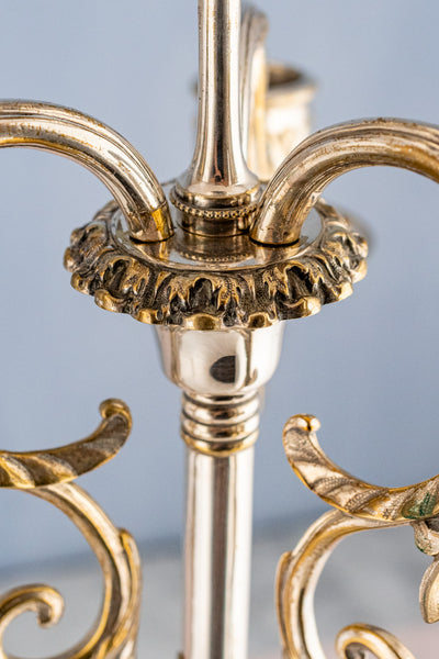 Antique English Silverplate Candelabra Pair