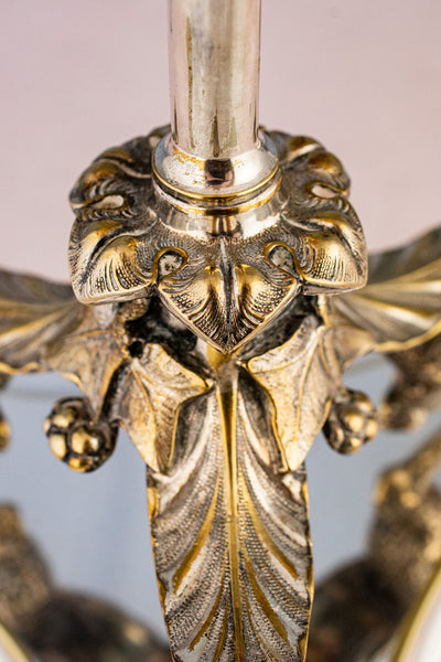 Antique English Silverplate Candelabra Pair