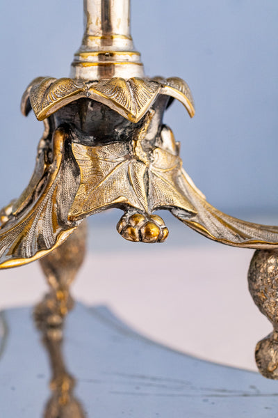 Antique English Silverplate Candelabra Pair
