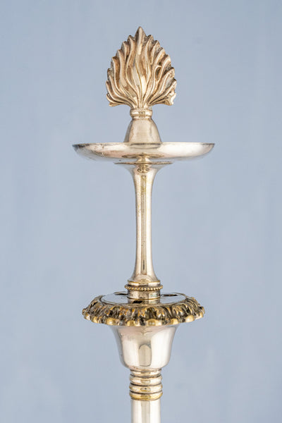 Antique English Silverplate Candelabra Pair