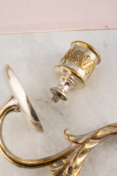Antique English Silverplate Candelabra Pair