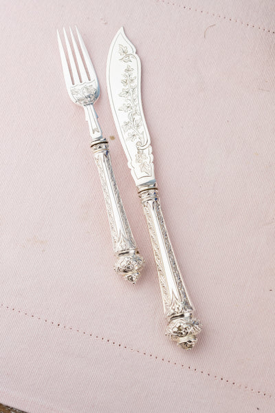 Antique English Silverplate Cutlery Service - 27 Piece Set