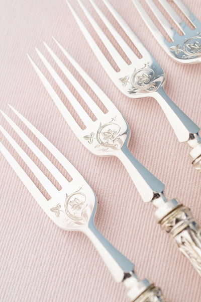 Antique English Silverplate Cutlery Service - 27 Piece Set